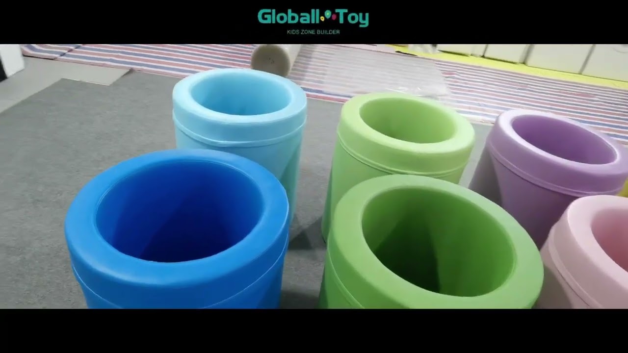 Colorful Soft Play Cylinder Tunnel Set Indoor Play Equipment for Toddlers & Daycare Centers