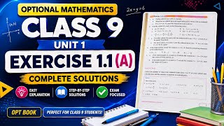 Class 9 OPT math book unit 1 exercise 1.1(A) // English Medium// exercise 1.1(A)