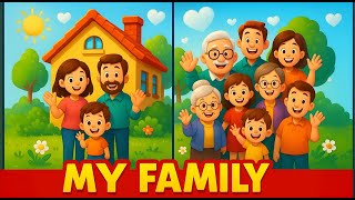 My Family | Learn Types of Families for Kids | Small and Joint Family Explained | Power Learn Junior