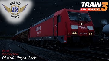 DB 80101 Hagen - Boele - Ruhr-Sieg Nord - BR 185 - Train Sim World 3