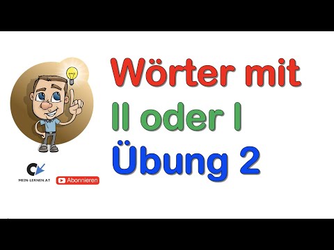 Rechtschreibung ll oder l ähnliche Wörter unterscheiden 1 - YouTube