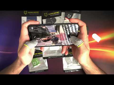 Напальчники Sarawolf v1 ігрові від поту для ігор на телефоні смартфоні mobile legends pubg standoff 2 Синій, видео 1