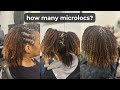 Microlocs without a grid? Count her locs with me + moisture / definition routine