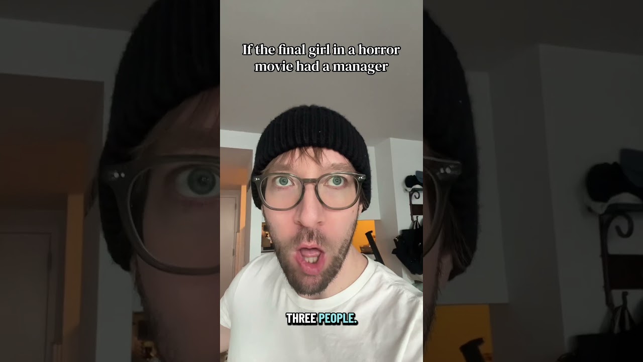 If final girls in horror movies had managers #horrorcomedy #skit #satire #horrorfan #shorts