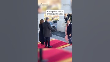 Harris greets Vance on Inauguration Day