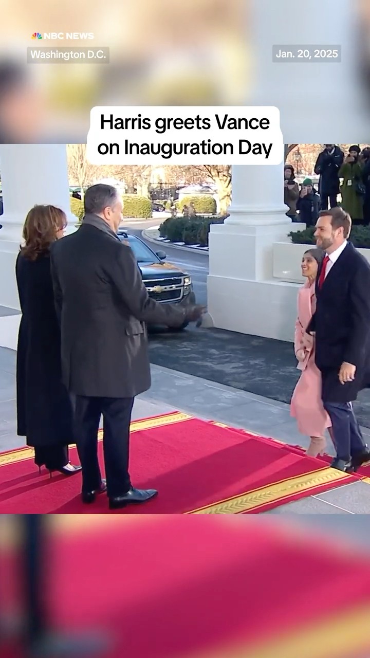 Harris greets Vance on Inauguration Day