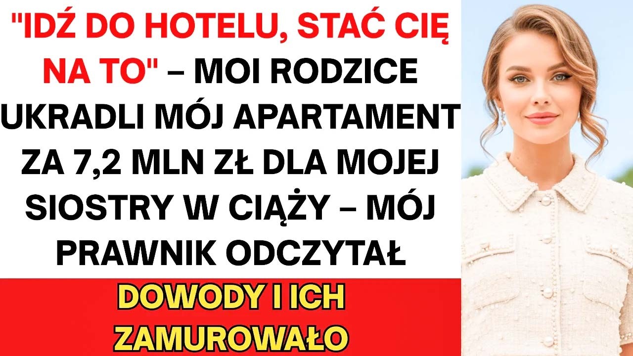 Stałam na korytarzu z walizkami, a moja matka w moim jedwabnym szlafroku zatrzasnęła mi drzwi przed nosem. „Nie rób scen, Dominiko. Twoja siostra potrzebuje ciepłego domu. Zatrzymaj się w hotelu.”...