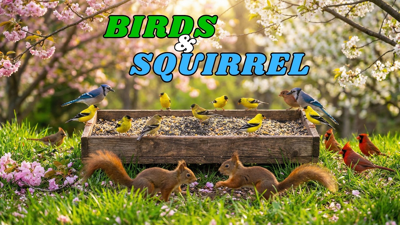 🔴 LIVE Rustic Cottage Bird Feeder ❄️ Juncos, Chickadees, Squirrels & Cat TV