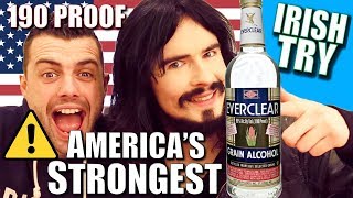 Irish People Try America's Strongest Alcohol - (( Everclear 190 Proof ))