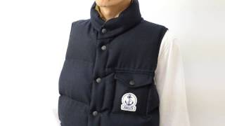 FIDELITY フィデリティ ウール × ナイロン リバーシブル ダウン ベスト メンズ インナーダウン フィデリティー シンプル FD16DWS206 mv164