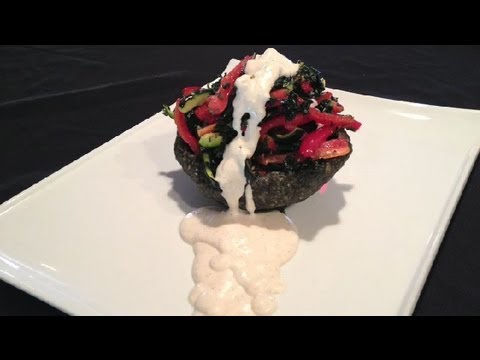 A Recipe For Vegetarian Wellington With Portobello Mushrooms Kale Cheese Raw Vegan Recipes-11-08-2015