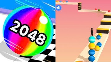 Ball Run 2048 vs Stack Rider - All Levels Android,ios Gameplay Mobile P40