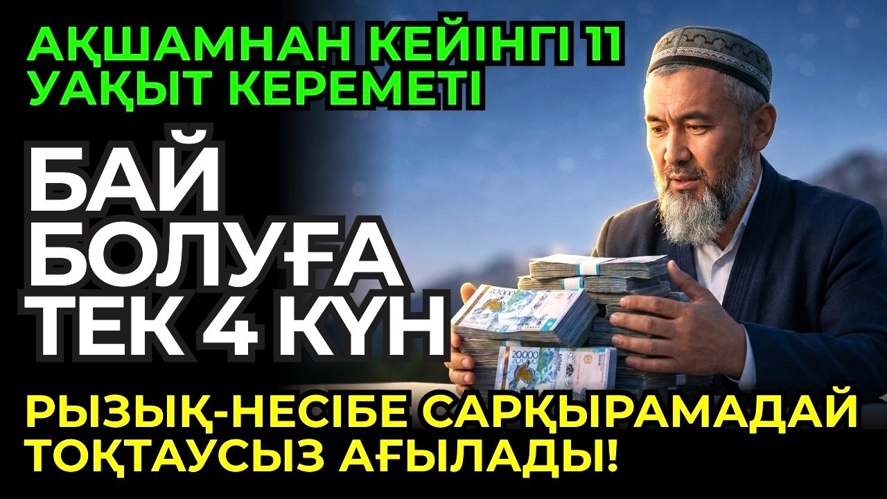 Мағырибтен кейін осы қысқа сүрені 11 рет оқыңыз! 4 күнге жетпей өміріңіз кенеттен байып кетеді..