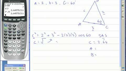 precalculus notes law of cosines SAS