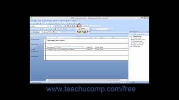 Crystal Reports 2013 Tutorial Formatting Report Objects Business Objects Training