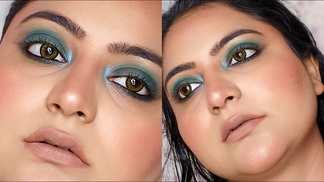 Easy 2 product Smokey eye look with lipstick tutorial! @manjeeteyelookseries147 