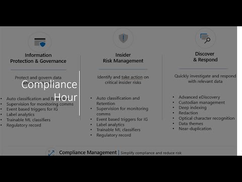 M365 Compliance  - 1 Hour overview with core segments