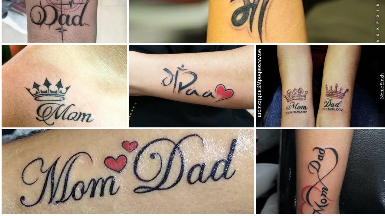 mom dad tattoo letter design 2021 best tattoo design mom and dad ...