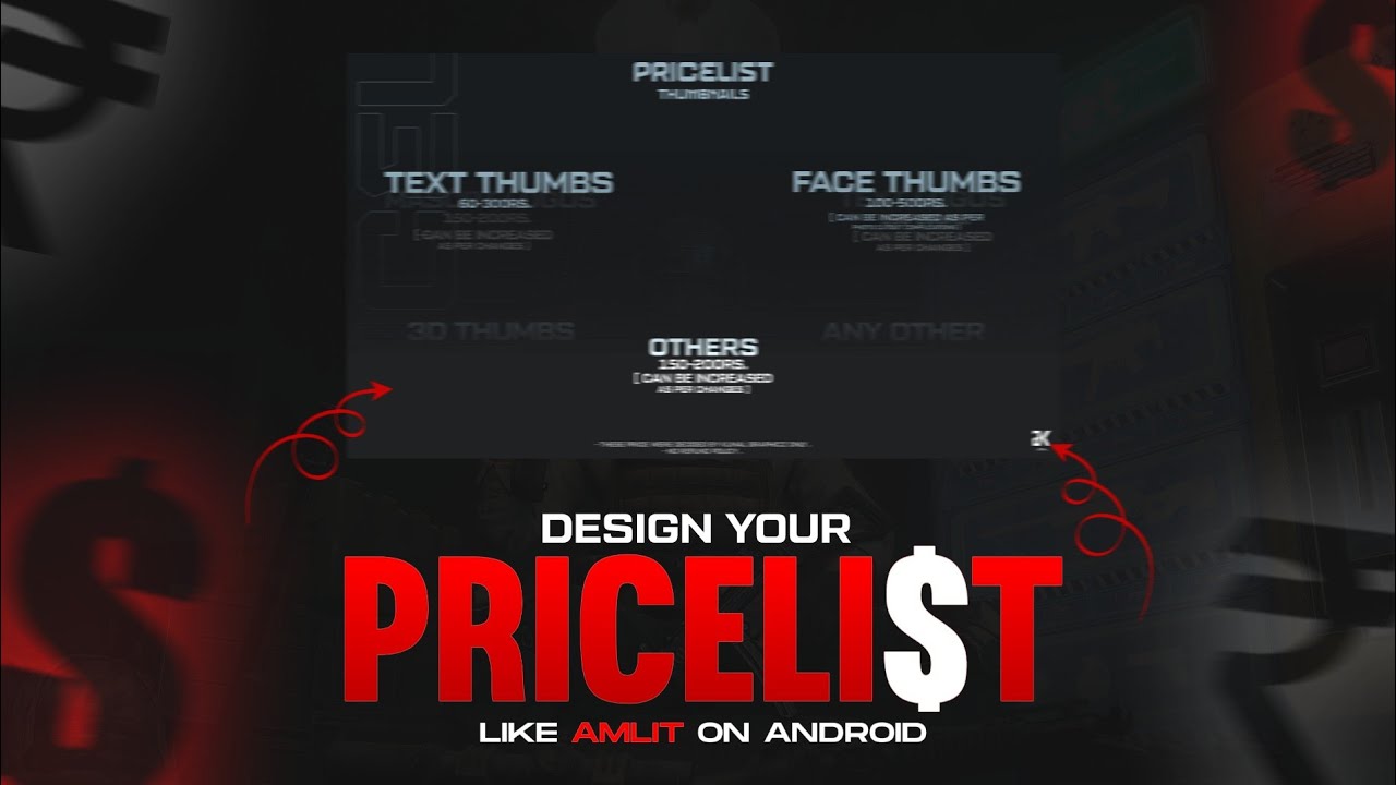 Design your pricelist like 