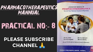 Pharmacotherapeutics Laboratory Manual || D Pharm 2 nd Year ||Experiment: 8|| #pharmacy screenshot 4