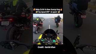 Ninja Zx10R Vs Top Speed Bmw S1000 🔥🤬 Baw*Al Wheelie Public Reaction #Shorts #Motovlog #Vlog #Rider
