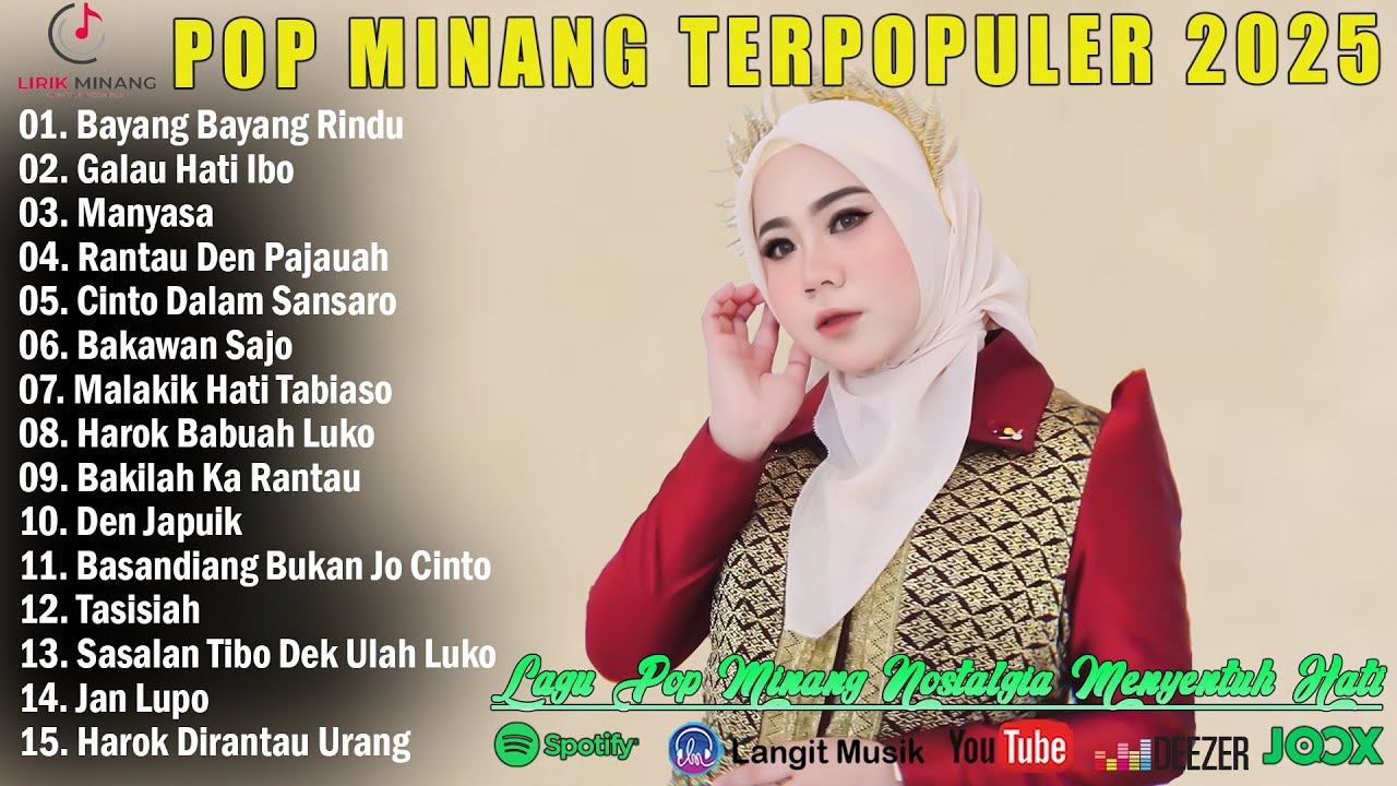 Lagu Minang Terbaru 2025 Terhitz Virall Tik-Tok - Pop Minang Hits Terbaik Enak Didengar Bikin Baper