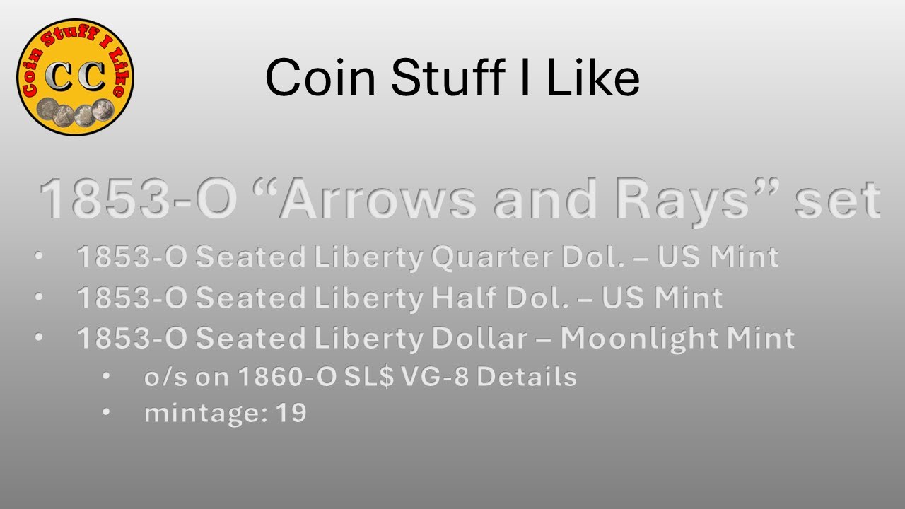 1853-O Seated Liberty "Arrows and Rays" Set - Quarter, Half, and ... Dollar?
