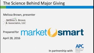 Inside the Mind of Your Major Donor: The science behind major giving and philanthropy