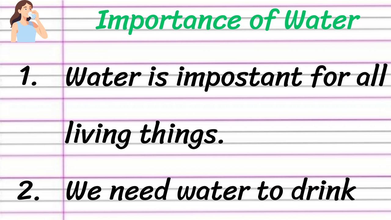 Importance of Water 10 Lines Essay Writing in English || Short Essay on Importance of Water