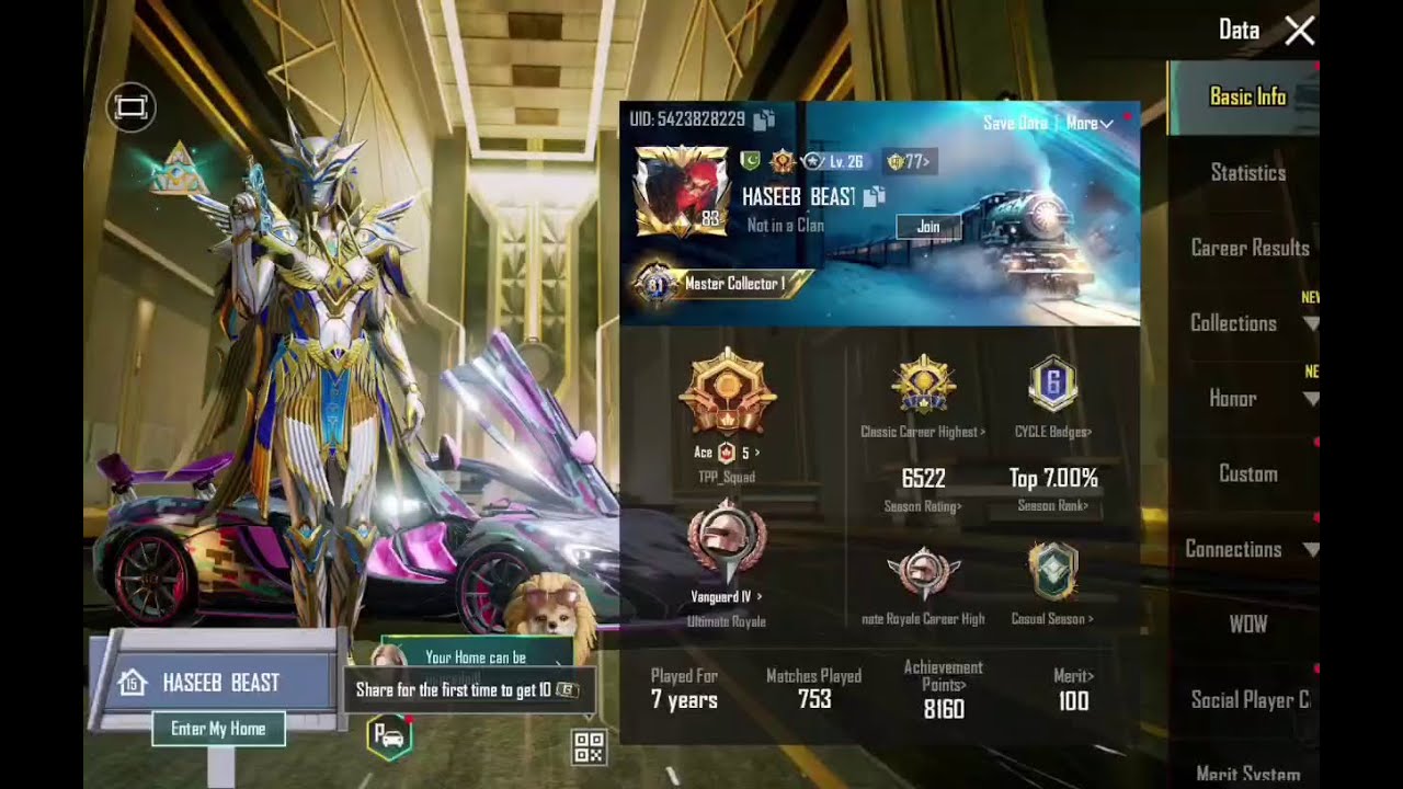 PUBG Mobile GOD TIER Account For Sale 🔥 81.7 Collection  9X X-Suit  13x Drop Cars