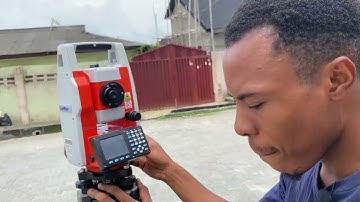 TOTAL STATION TUTORIAL- Surveying with COMNAV C200 using ANGLE AND DISTANCE METHOD