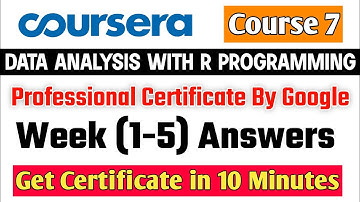 Data Analysis with R programming Coursera Week 1 to 5 Answers