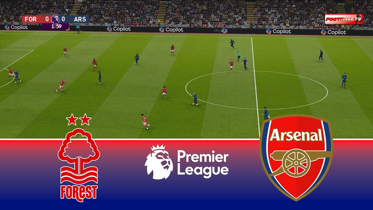 Nottingham Forest vs Arsenal - Premier League 2025/26 | Full Match All Goals | Pes 21 Gameplay