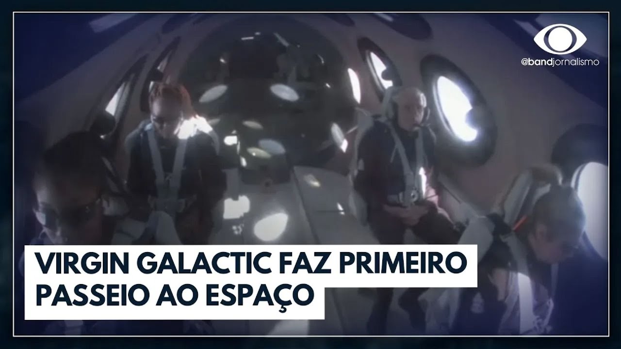 Turismo espacial  Virgin Galactic faz primeiro passeio  | Jornal da Band