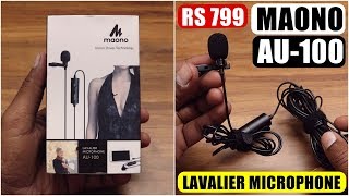 Maono AU-100 Lavalier Microphone Unboxing & Review In Hindi - Best Microphone for Youtubers 