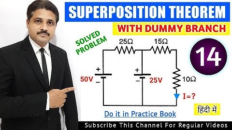 SUPERPOSITION THEOREM SOLVED PROBLEMS IN HINDI (LECTURE 14) @TIKLESACADEMYOFMATHS