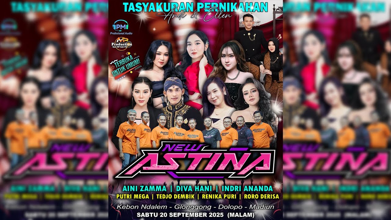 LIVE NEW ASTINA MUSIK THE WEDDING ANDIKA & ELEN DOLOPO MADIUN - PM AUDIO