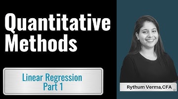 CFA level 1 Linear Regression Part 1