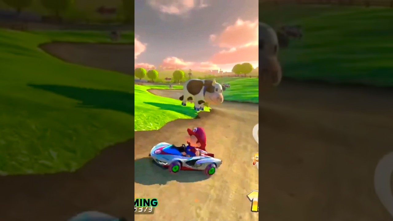 Bro blames the COWS for the L🤣| MarioKart