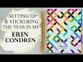 ERIN CONDREN SET UP & STICKERING FOR THE ENTIRE YEAR!