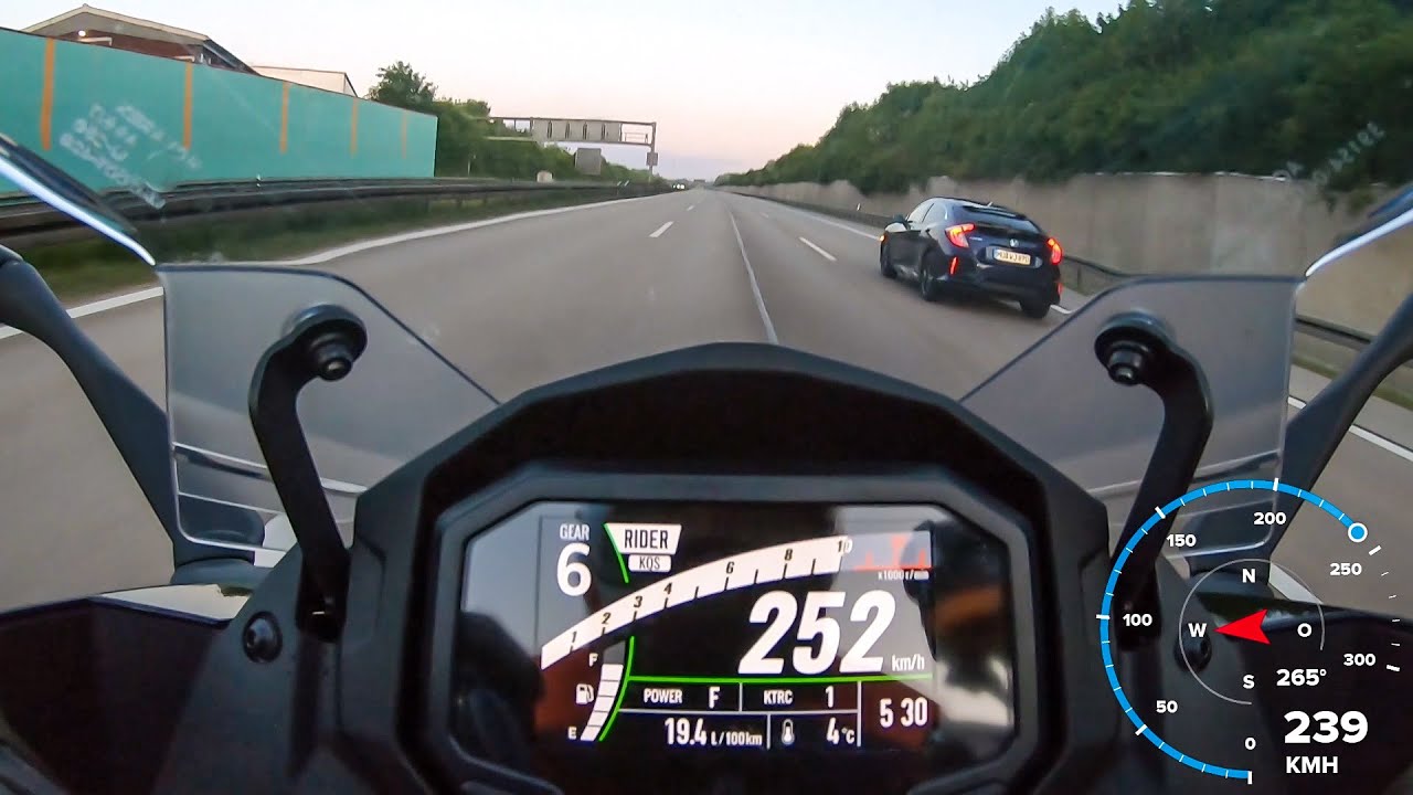 Kawasaki Ninja 1100SX (2025) GPS Beschleunigung 0-Topspeed