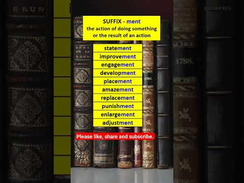 Suffix-ment #vocabulary #shorts
