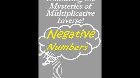Multiplicative Inverse of Negative Numbers