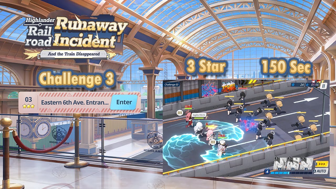 Blue Archive Global - Higlander Runaway Incident Challenge 3 (3 Star & 150 Sec Clear)