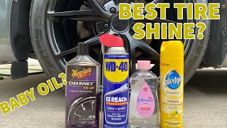 DOES BABY OIL WORK AS TIRE SHINE?