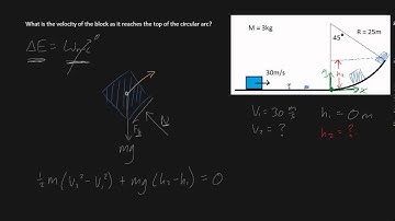 Simple dynamics problem using energy methods