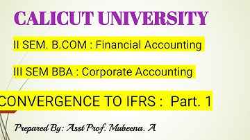 B.Com. Financial Accounting & BBA Corporate Accounting