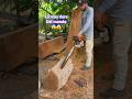 Cortaré la madera más dura del mundo con esta cadena😱#woodwork #asmrvideo #chainsaw