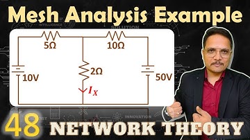 1 - Mesh Analysis in Network Theory: Solved Example and Detailed Explanation