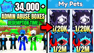 Ik heb meer dan 34.000 admin-misbruikboxen geopend voor MYTHIC GIANT NULLVOID in BGSI (Roblox)